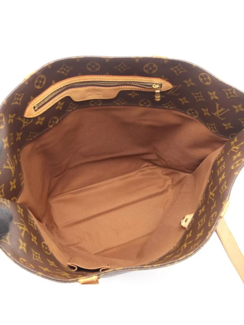 Louis Vuitton Tote Sac Shopping Canvas Leather